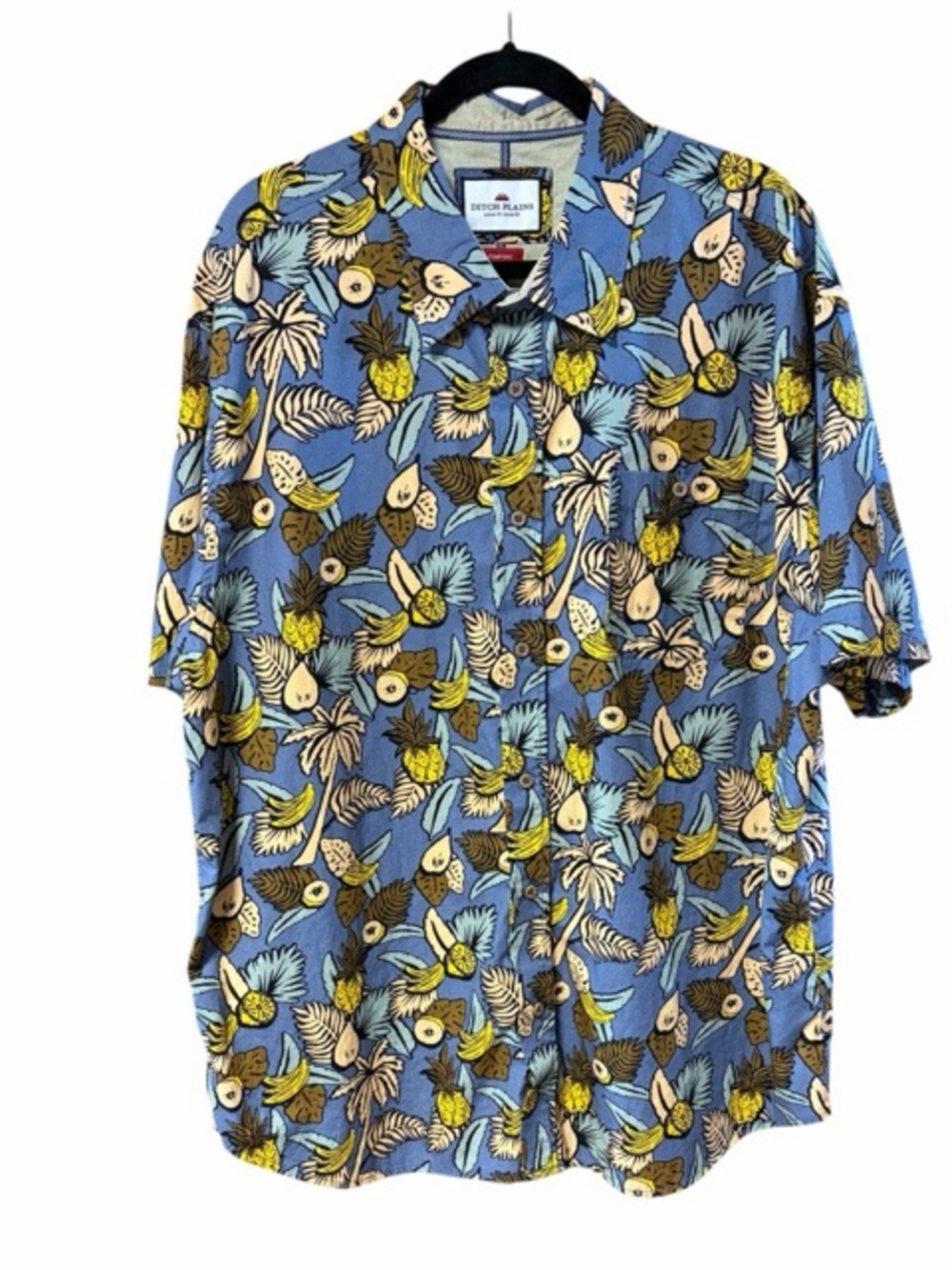 Ditch Plains Ricky Singh Men’s Tropical Print Button Down Shirt